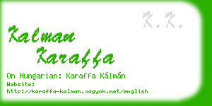 kalman karaffa business card