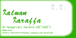 kalman karaffa business card